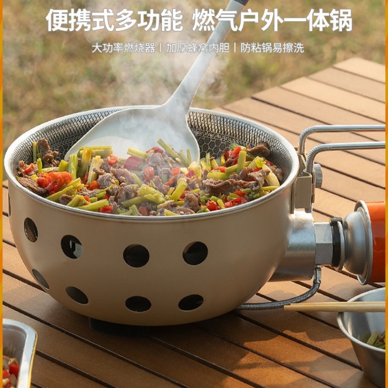 Camping Cooking One Pot - Kompor Kaset Portabel untuk Luar Ruangan,