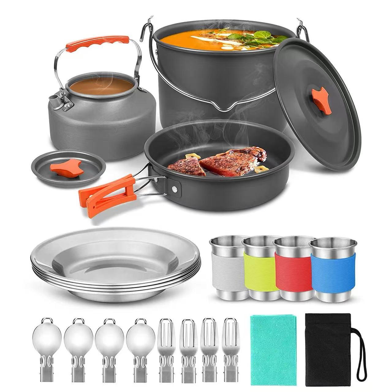 Camping Cooking One Pot - Set peralatan masak berkemah luar ruangan