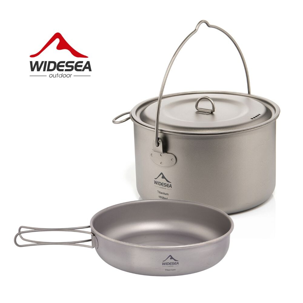 Camping Cooking Kits - Layar Lebar peralatan makan berkemah Titanium