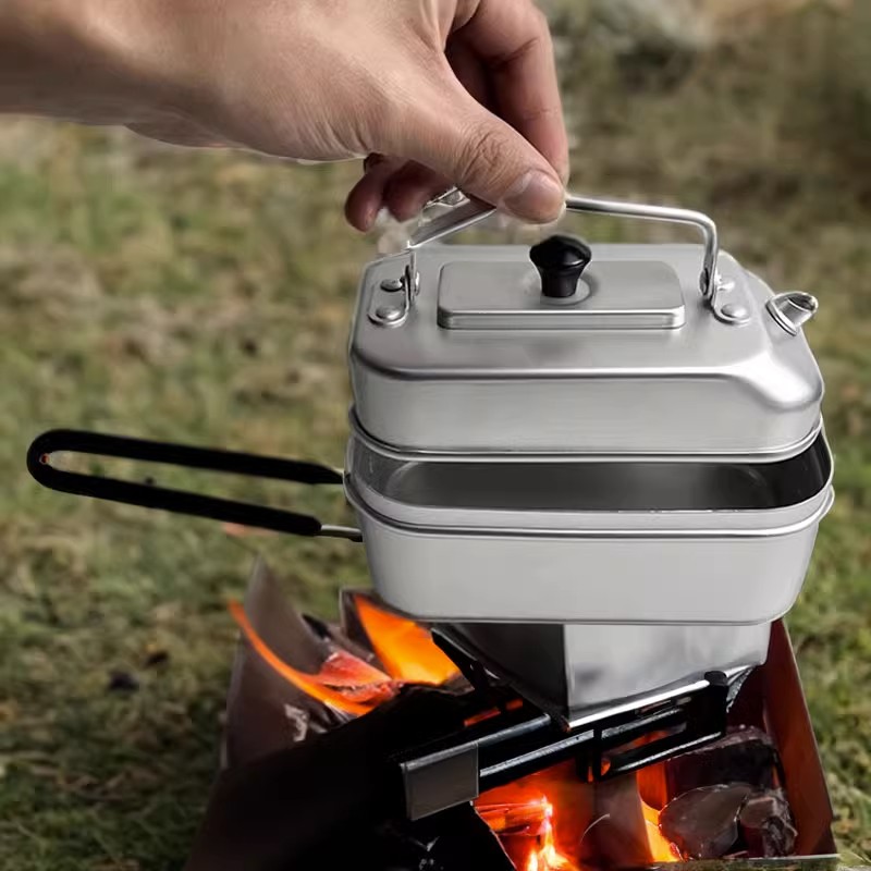 Camping Cooking Kits - Ketel dapur ultra ringan portabel, ketel