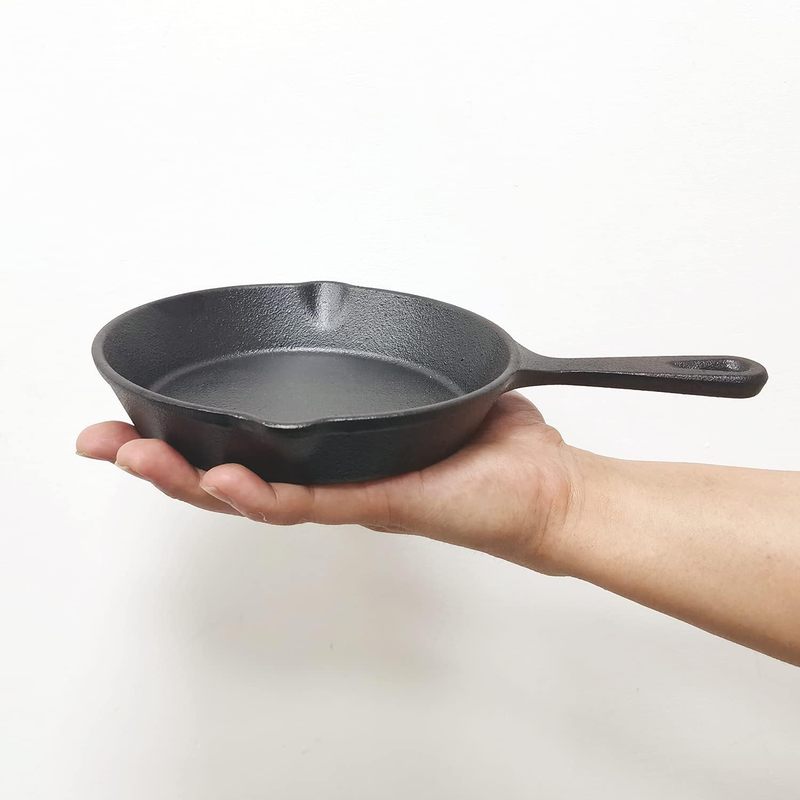 Camping Cooking Cast Iron - Wajan Besi Cor 6 Inci, Wajan