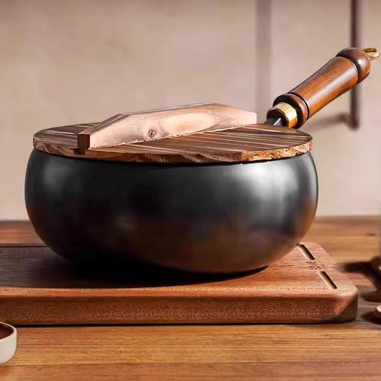 Camping Cooking Cast Iron - Wajan Tidak Dilapisi Wajan Cina Tutup