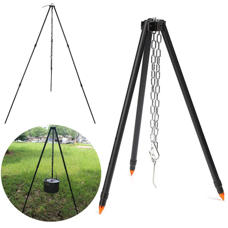 Camping Cooking One Pot - Tripod Camping Portabel yang Dapat Disesuaikan