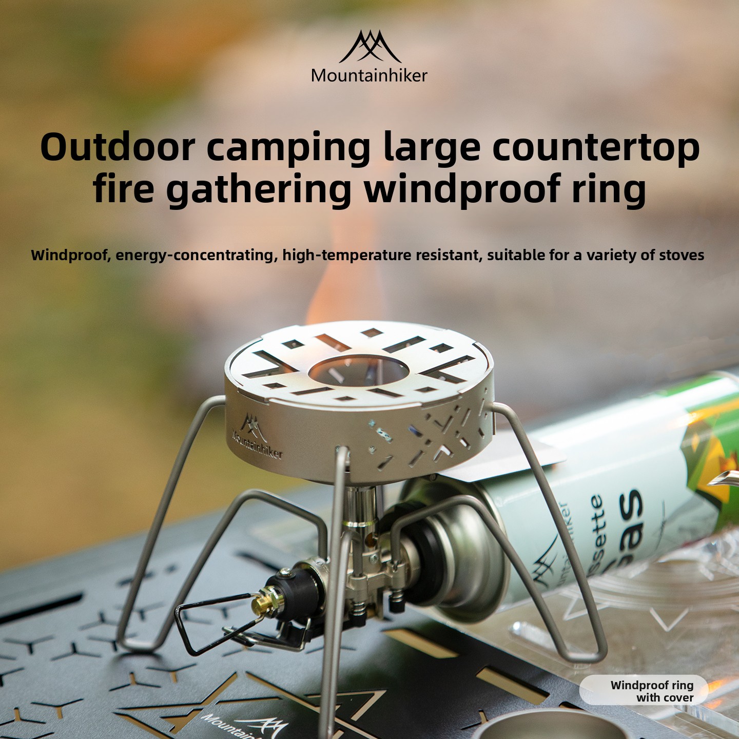 Camping Cooking Ring - MOUNTAINHIKER Cincin tahan angin dengan penutup