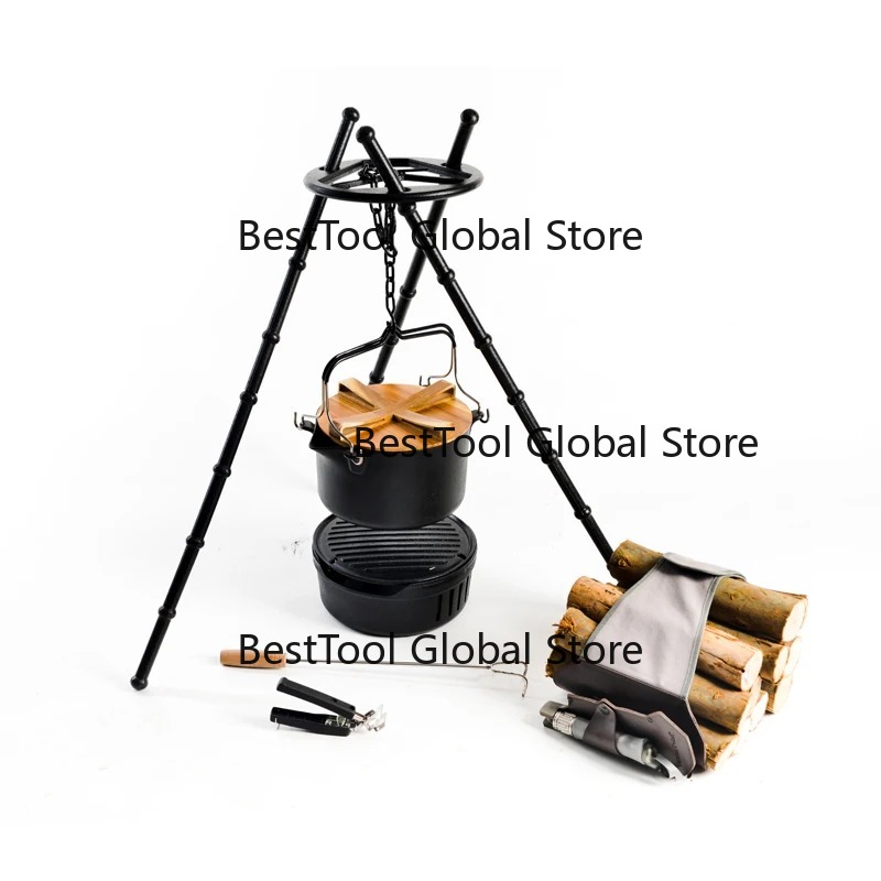 Camping Cooking One Pot - Set Peralatan Masak Camping Multifungsi, Talenan,