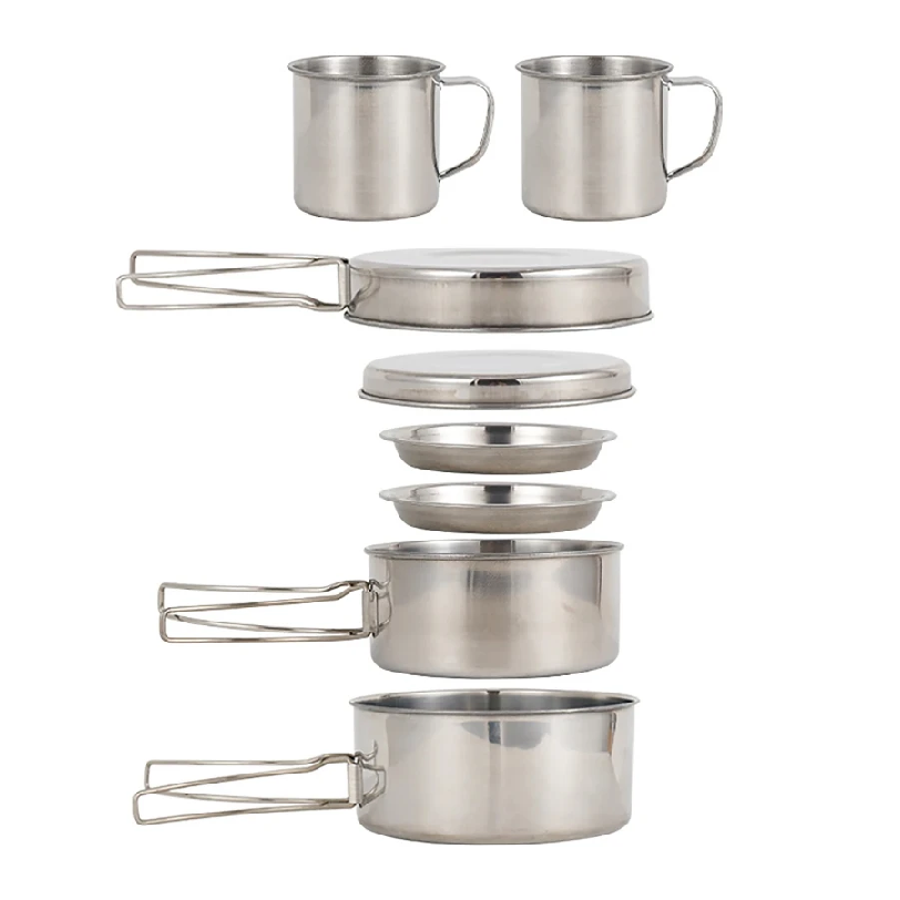 8 Buah/Set Peralatan Masak Ber - Camping Cooking Kits ulasan dan harga