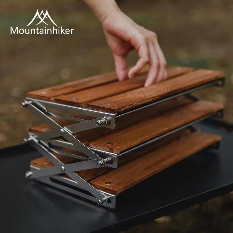 MOUNTAINHIKER Rak Tiga Tingkat - Camping Cooking Table Foldable ulasan dan harga