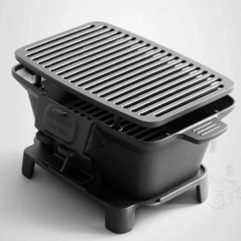 Kompor arang barbekyu tanpa la - Camping Cooking Cast Iron ulasan dan harga