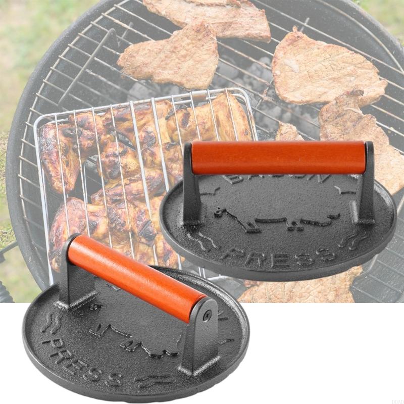 D0AD Tugas Berat Burger Burger - Camping Cooking Cast Iron ulasan dan harga