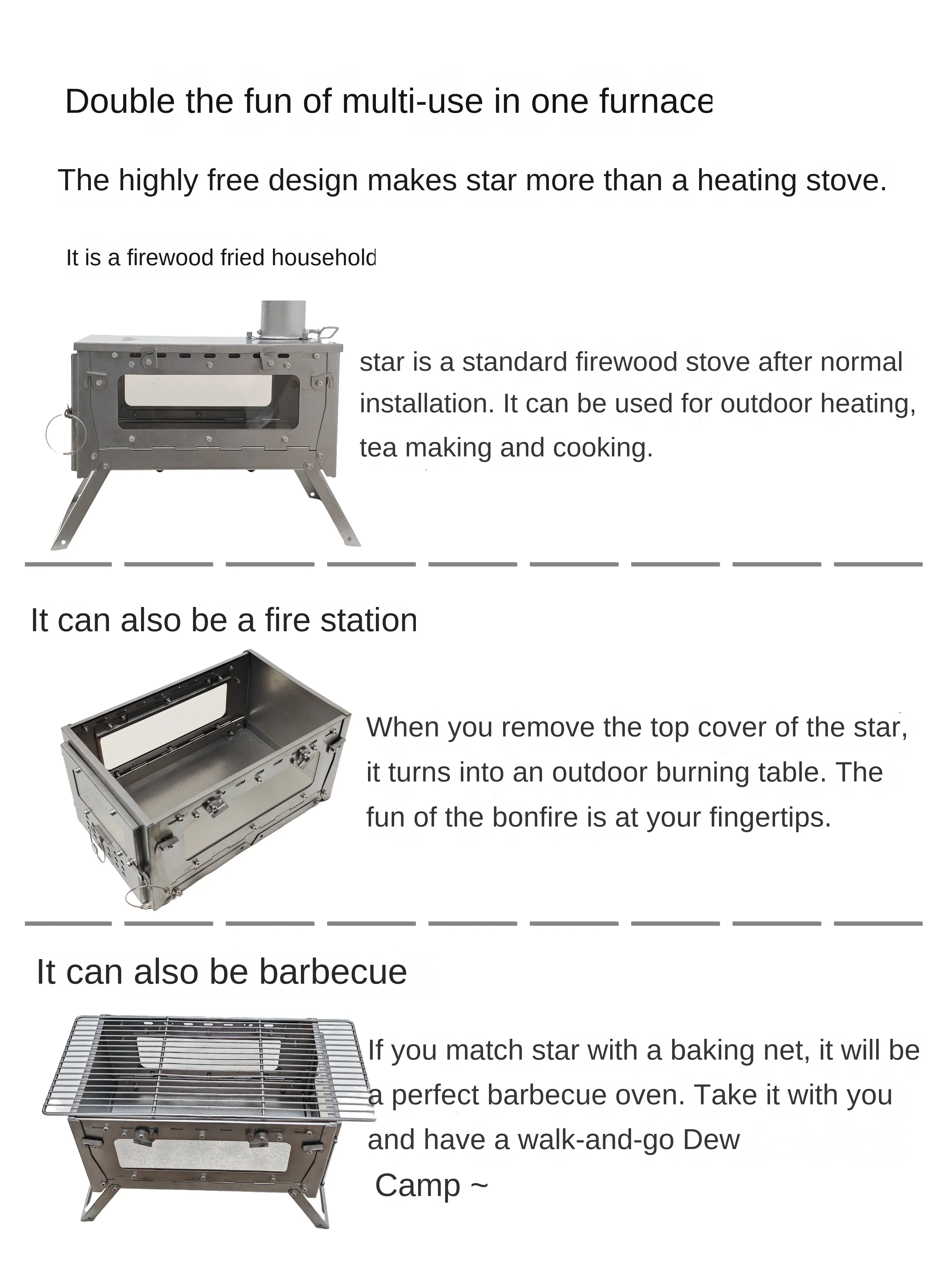 WT Star Ti kompor pemanas lipa - Camping Cooking Drawer ulasan dan harga