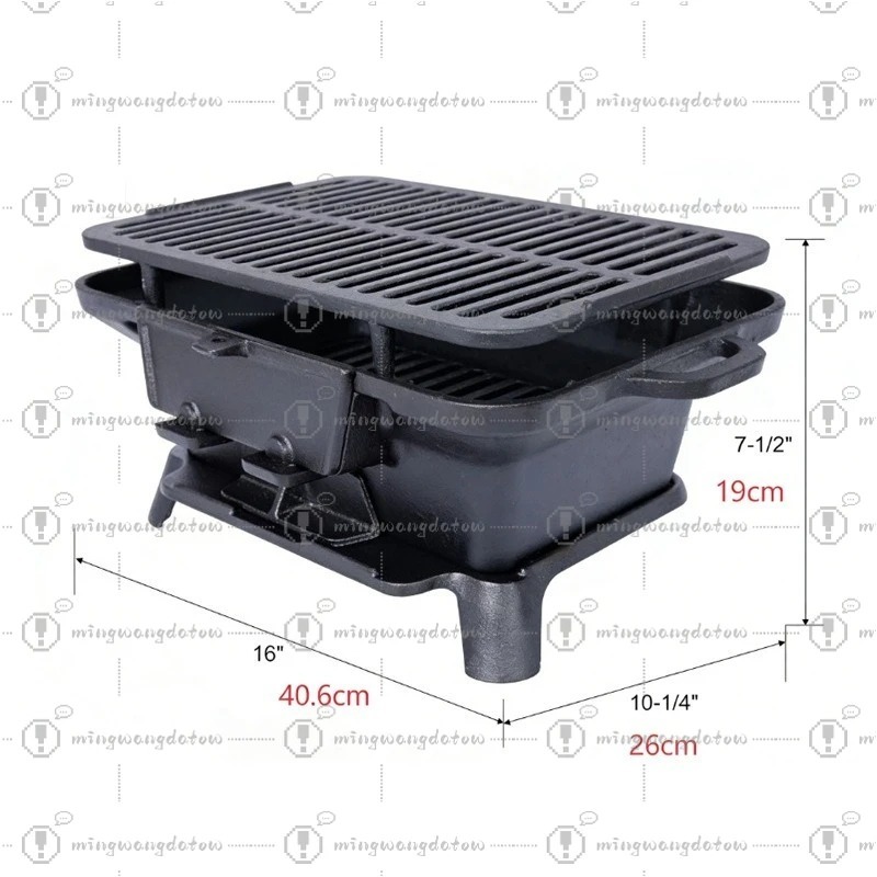 Pemanggang Arang Besi Cor Tanp - Camping Cooking Cast Iron ulasan dan harga