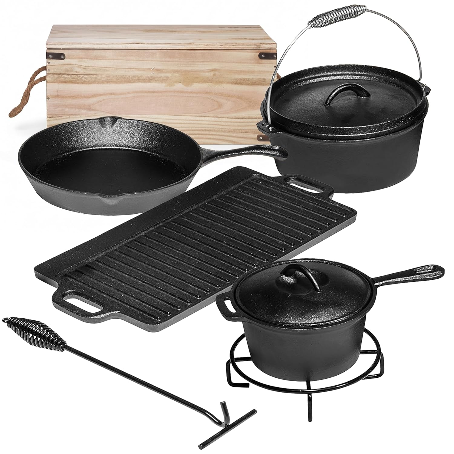 Set Peralatan Memasak untuk Be - Camping Cooking Cast Iron ulasan dan harga