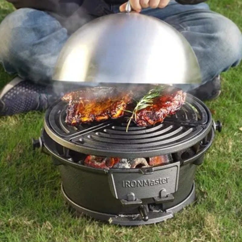 Pemanggang Arang Bulat, BBQ Be - Camping Cooking Cast Iron ulasan dan harga